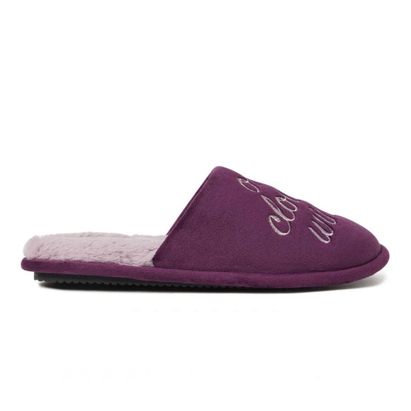 DEARFOAMS - Women's Cloud Wine Scuff Slipper with Sleep Mask - Purple - Picture 4 of 12